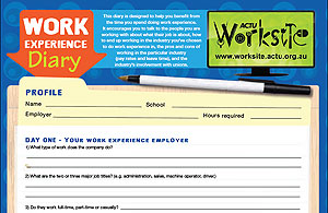 Work experience diary image